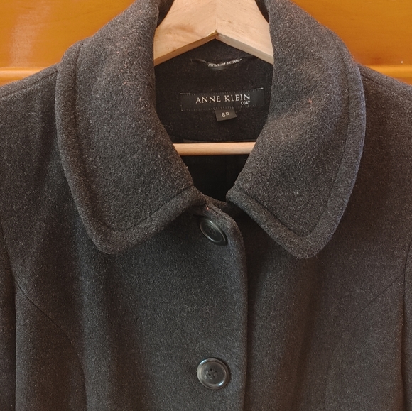 Anne Klein wool cashmere coat 6P - Picture 3 of 5
